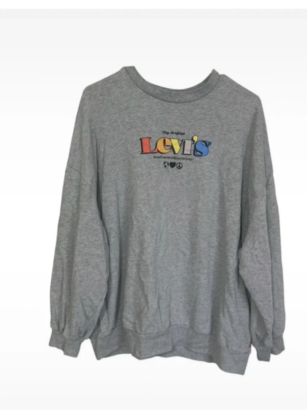 Levi's Light Gray Sweatshirt with Red Logo Tag